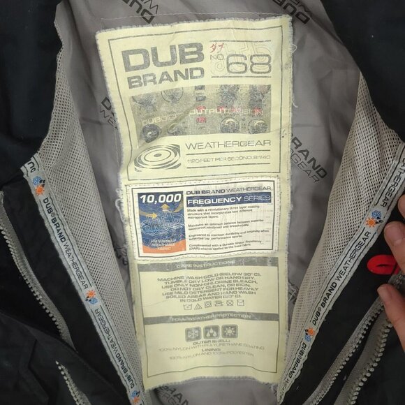 Dub Brand Jacket Mens Medium Black Full Zip Frequency Series Weathergear Nylon - Picture 11 of 15